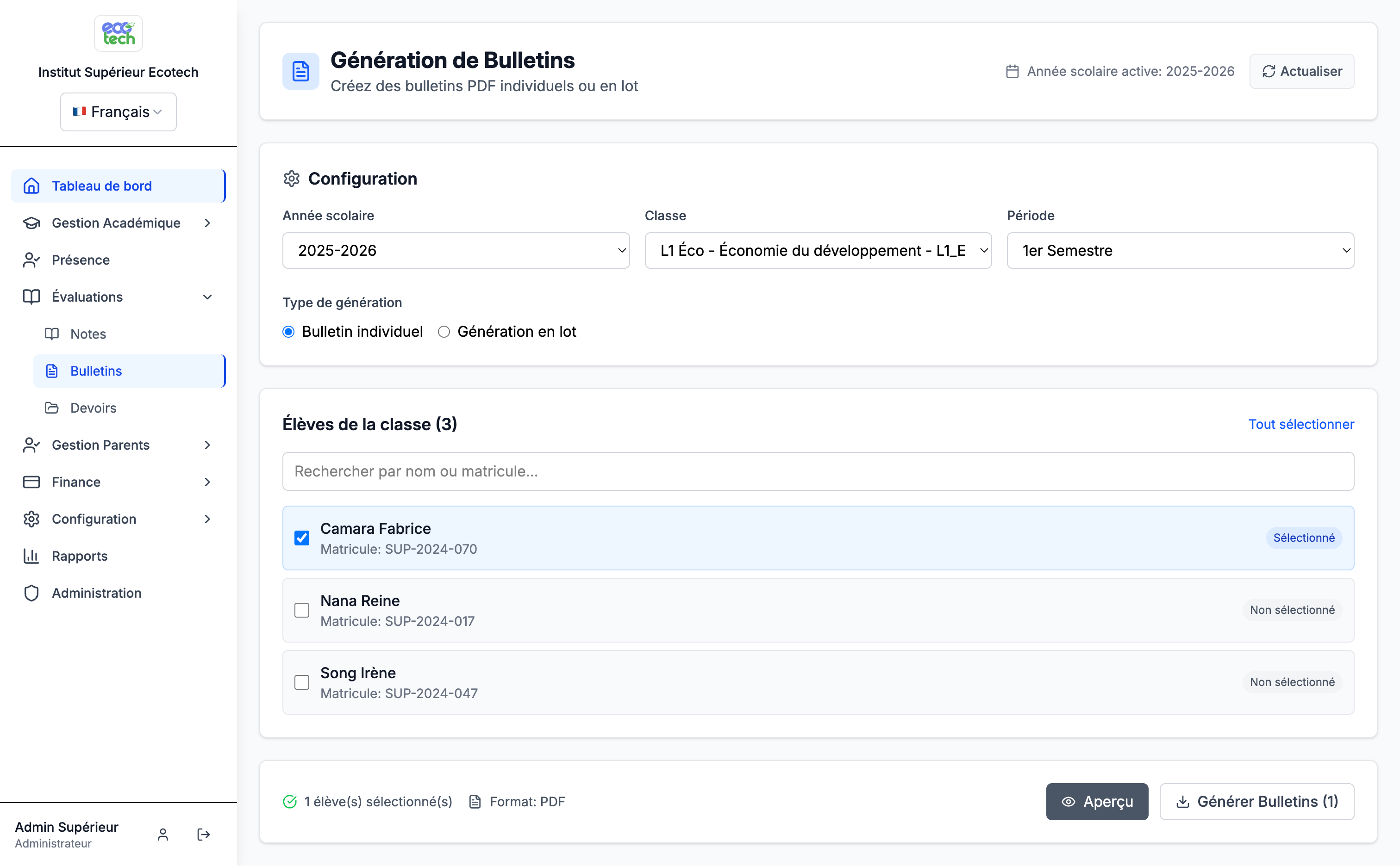 📄 Bulletins en 2 Clics